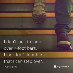 don’t look to jump over 7-foot bars. I look for 1-foot bars ...