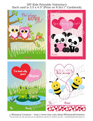 Print Out Cards Printable Art Cards Print Valentine Cards Kids Fun ...
