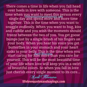 there comes a time in life when you fall head over heels in love with ...