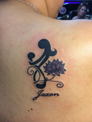 Mother child tattoo - Would remove the flower and name and put in ...