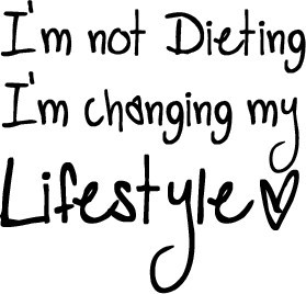Not a Diet - A Lifestyle Change