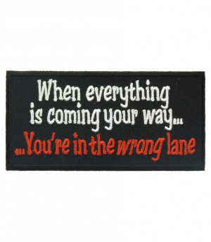 in the wrong lane