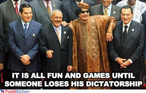 Four Arab Dictators from Left to Right: Zine El Abidine Ben Ali (Tunis ...