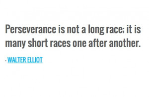 ... long race; it is many short races one after another. — WALTER ELLIOT