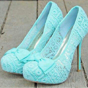 shoes and love the color!: Lace Heels, Color, Tiffany Blue, Blue Shoes ...