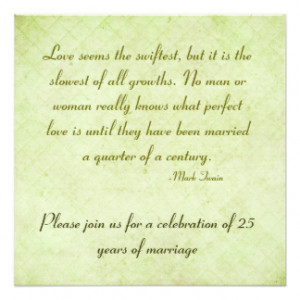 25th anniversary party-Mark Twain Quote 5.25x5.25 Square Paper ...