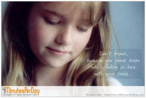 Don’t frown, because you never know