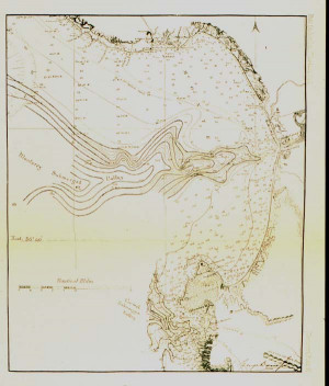 contoured map of Monterey Submerged Valley