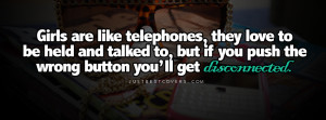 Click to get this girls are like telephones facebook cover photo