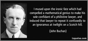 mathematical genius to make his sole confidant of a philistine ...