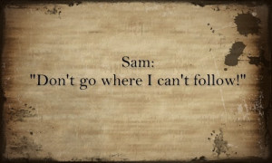 quote from Samwise the Brave. How sad is it that I immediately thought ...