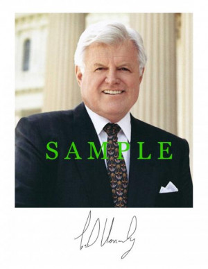 Details about SENATOR TED KENNEDY Photo w/ Printed Signature