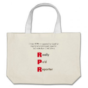 Funny RPR Court Reporting Canvas Bags