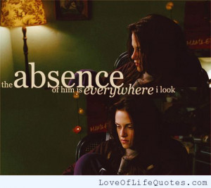 Twilight movie quote on absence