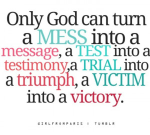 God helps to overcome trials