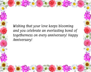 ... bond of togetherness on every anniversary! Happy Anniversary