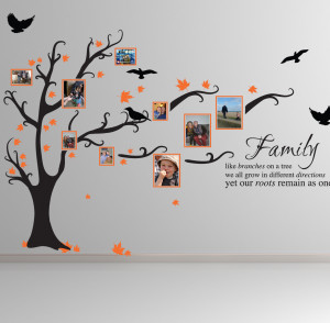 Details about FAMILY TREE BIRD ART WALL STICKERS QUOTES DECALS FT1