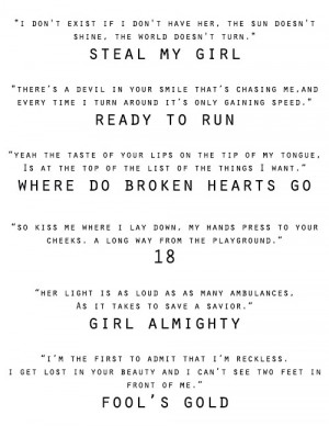 steal my girl is perfect