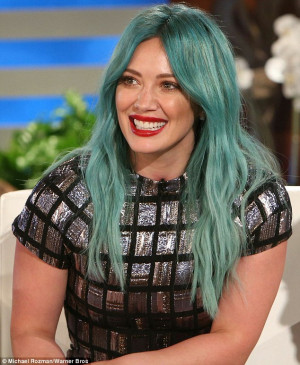 look like a gangster': Green-haired goddess Hilary Duff reveals her ...