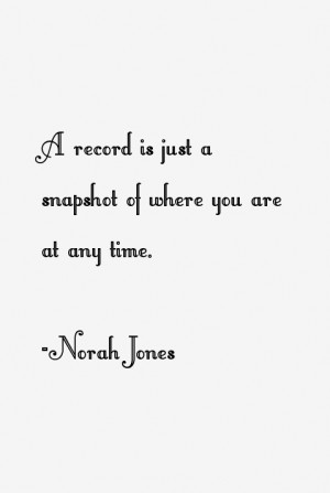 record is just a snapshot of where you are at any time.”