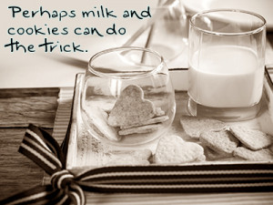 ... Milk and Cookies Can Do the Trick- Get Well Soon Wish for Girlfriend