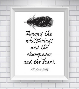 The Great Gatsby Print Literary Quote by NeverMorePrints on Etsy, $15 ...