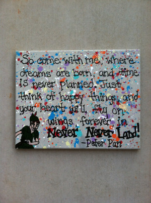 Peter Pan Quote Canvas 11x14 (Made to Order)