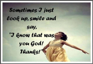 know that was You, God.... :)