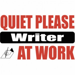 Quiet Please Writer At Work Photo Cut Out
