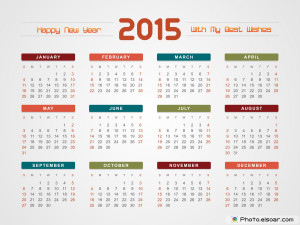 New Year 2015 Calendar