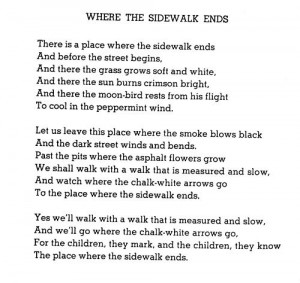 where the sidewalk ends quotes | shel silverstein poem poetry