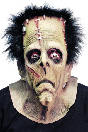 Latex frankenstein mask for Halloween for adults.