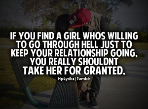 Don't take her for granted*