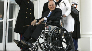 Vice President Dick Cheney listens as his wife Lynne Cheney ...