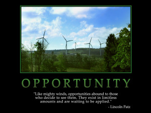 ... Opportunity : Like mighty winds,opportunities Quote by (Lincoln Patz