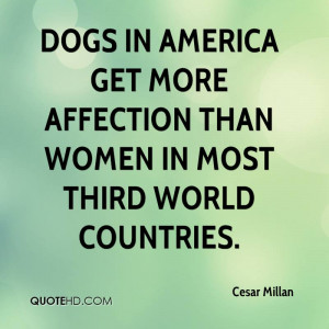Dogs in America get more affection than women in most Third World ...