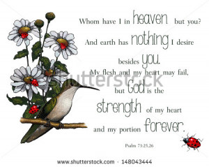 Bible Verse, Psalms, With Artwork of Bird and Flowers. These verses ...