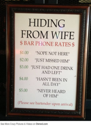 See Bartender Upon Arrival...Man Cave