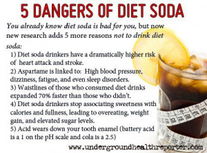 Dangers o f Diet Soda ;Health tips, heart attack,high blood pressure ...