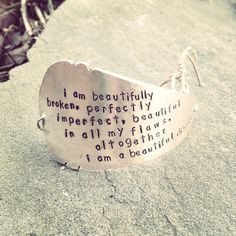 ... with beautifully broken / beautiful disaster quote on Etsy, $39.00