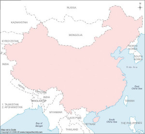 blank map china outline travel