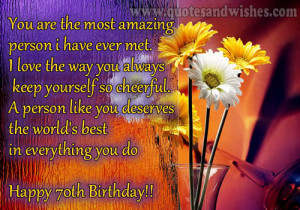 ... Wishes. Birthday greetings ecards picture images for 70 year old