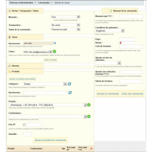 ... > Billing & Invoicing > Register management, create orders and quote
