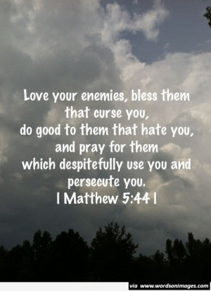 Love your enemies