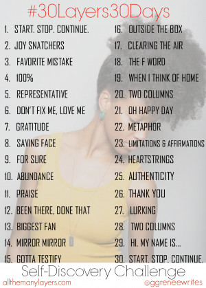 30Layers30Days Self-Discovery Challenge