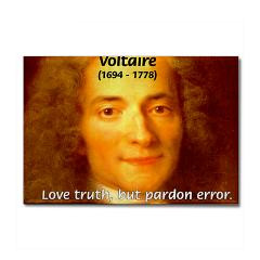 French Philosopher: Voltaire Rectangle Magnet