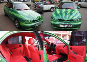 LOVE this watermelon car