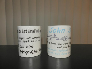 Inspirational Coffee Mugs featuring quotes from the Bible