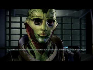 What does Thane Krios say about being a weapon in Mass Effect 2?