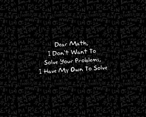 hate u maths~